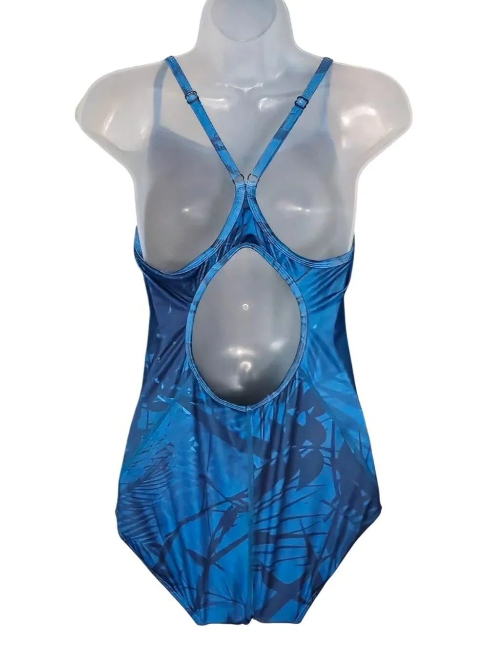 Baleaf Blue Racerback One Piece Swimsuit 38/Med UPF 50+ Adjustable Straps - Picture 9 of 10